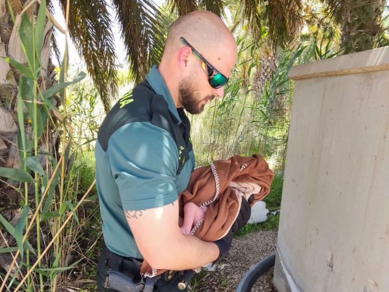 Abandoned baby rescued in Spain