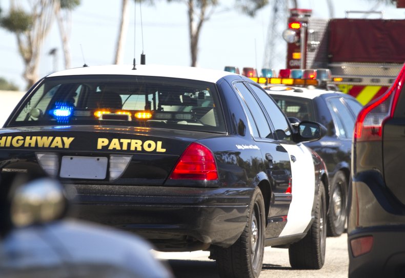 Highway patrol car.