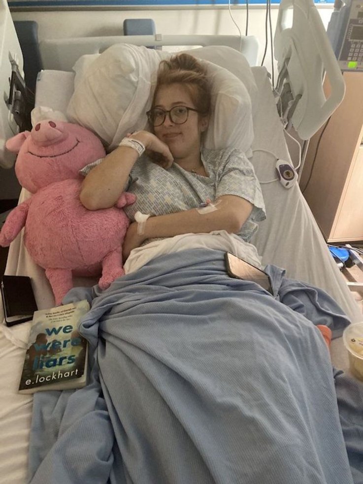 Alice Jenkins in hospital with meningitis