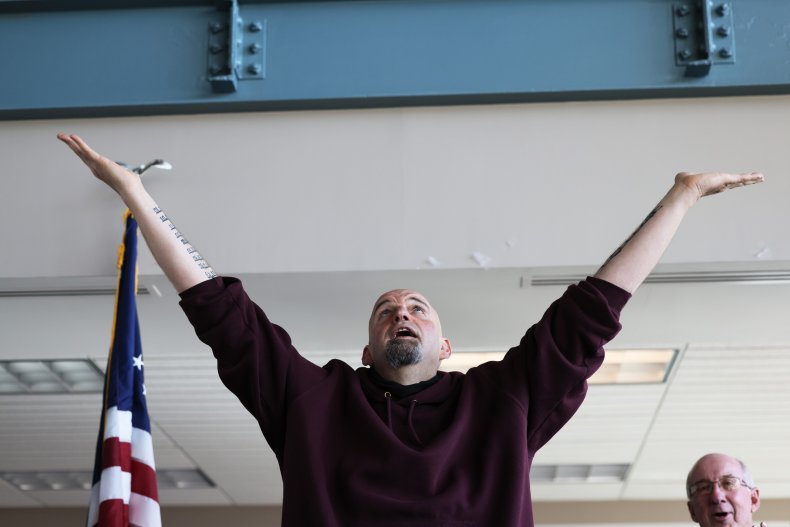 John Fetterman campaigns in Pennsylvania