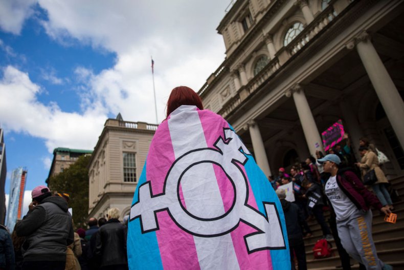 Transgender support rally in NYC