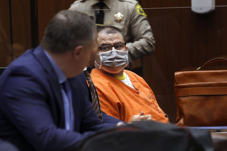 Naasón Joaquín García sits during sentencing