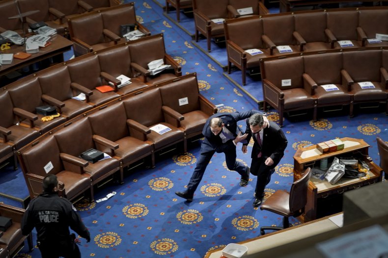 U.S. Capitol police rushing Meuser out