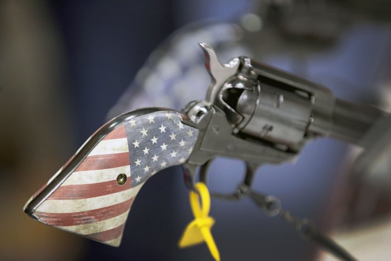 A Pistol Displayed at an NRA Event