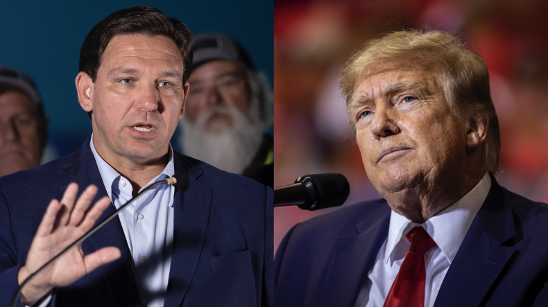 Ron DeSantis and Donald Trump