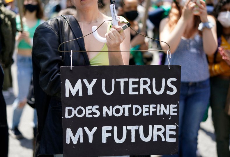 Abortion rights activists and supporters protest
