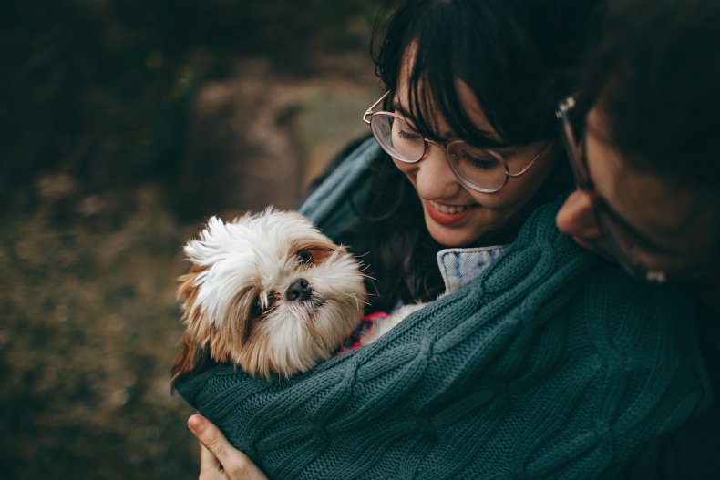 Dog with couple