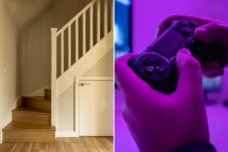 Gamer Turns Cupboard Into Man Cave