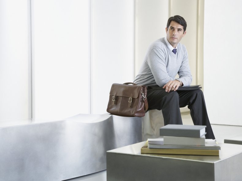 Man waiting for job interview