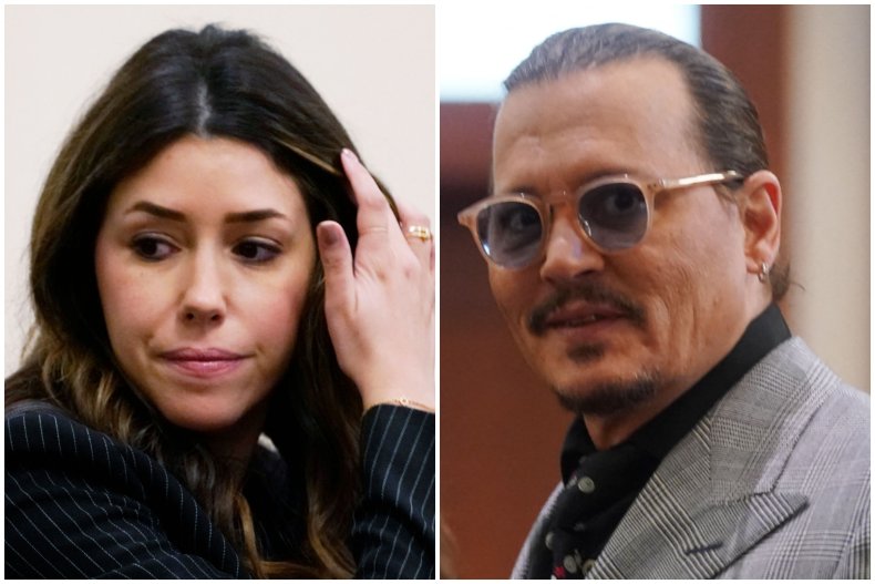 Attorney Camille Vasquez and client Johnny Depp