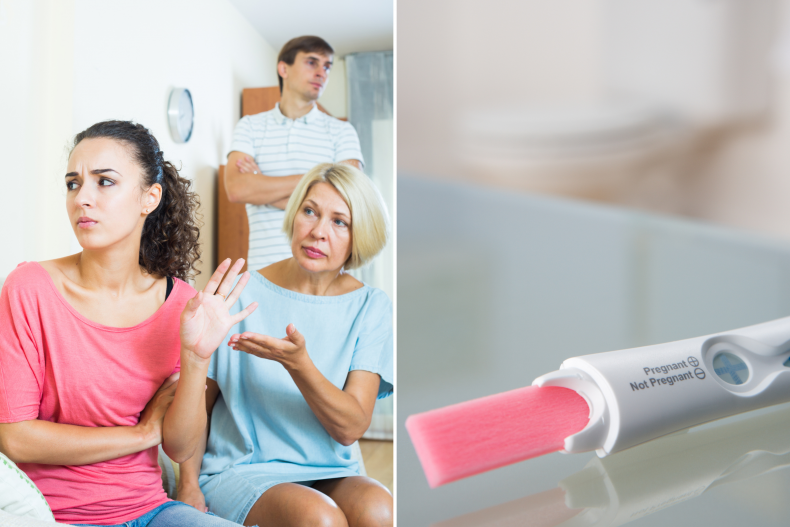 Family argument and pregnancy test