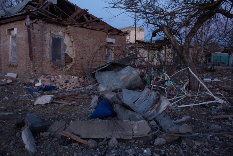 Iskander missile damage in Kyiv Oblast Ukraine