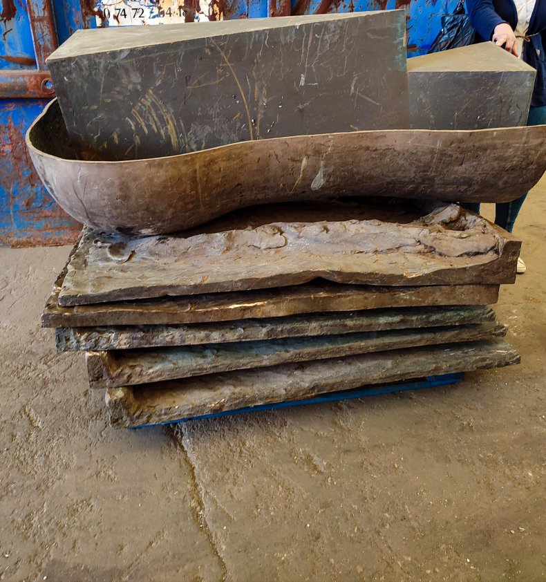 Stolen bronze reliefs