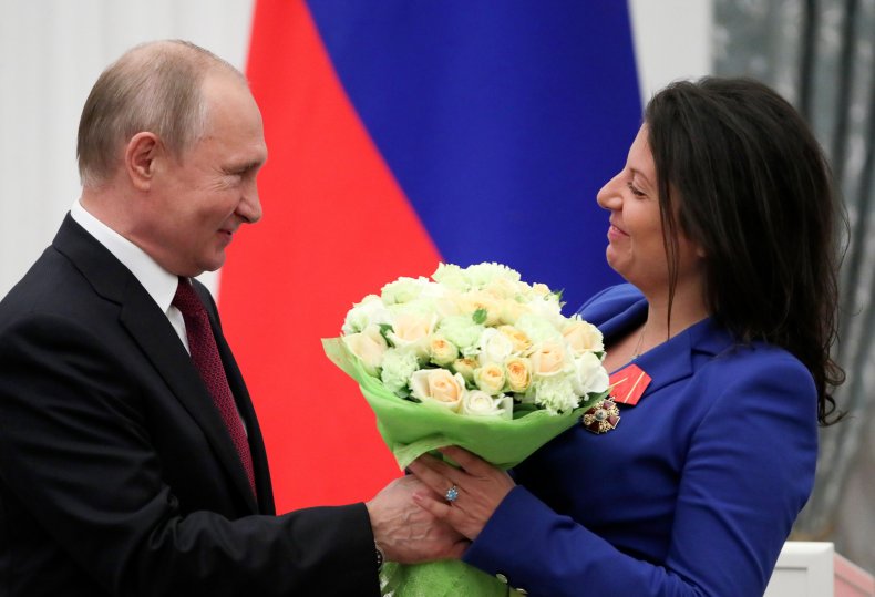 Vladimir Putin with RT chief Margarita Simonyan 