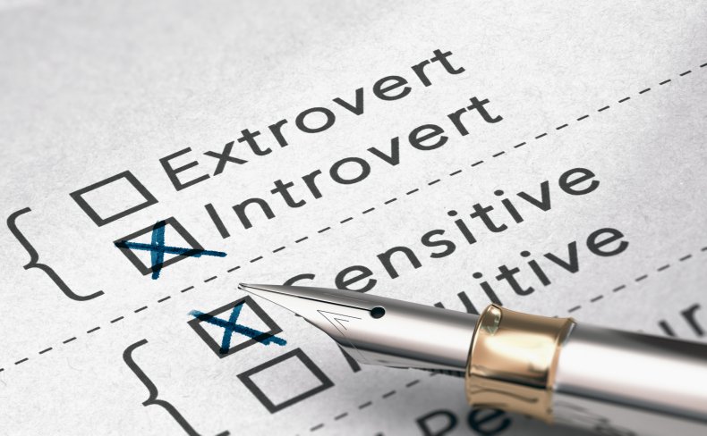 A questionnaire showing different personality choices.