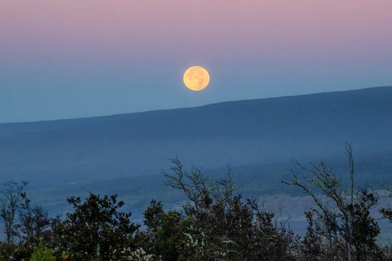 The Strawberry Moon above Mauna Loa, Hawaii