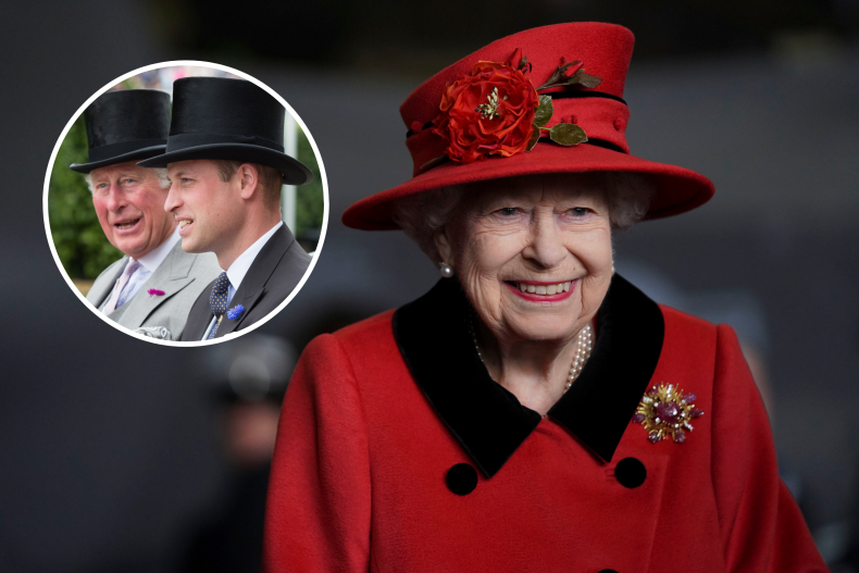 Queen Elizabeth II, Prince Charles, Prince William