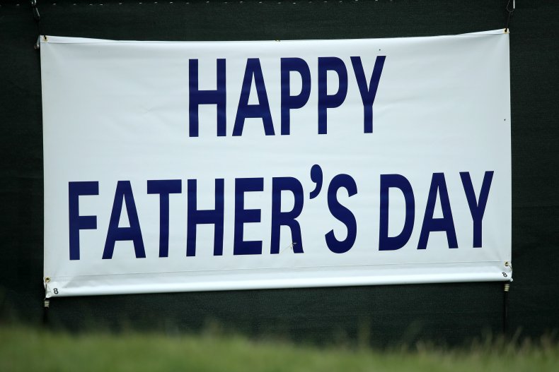 Happy Father's Day sign is seen 