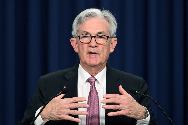 Jerome Powell speaks during a news conference