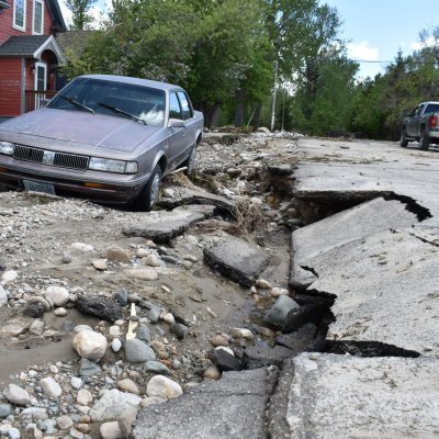 Road Damage Yellowstone Flooding