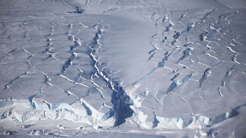 Ice crevasses in Antarctica