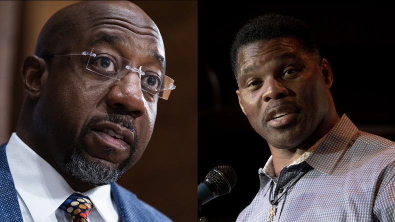 Raphael Warnock and Herschel Walker