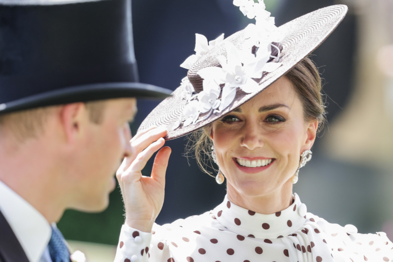 Kate Middleton Pairs Polka Dots With Princess Diana's Diamonds For Ascot