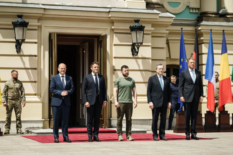 EU leaders in Ukraine