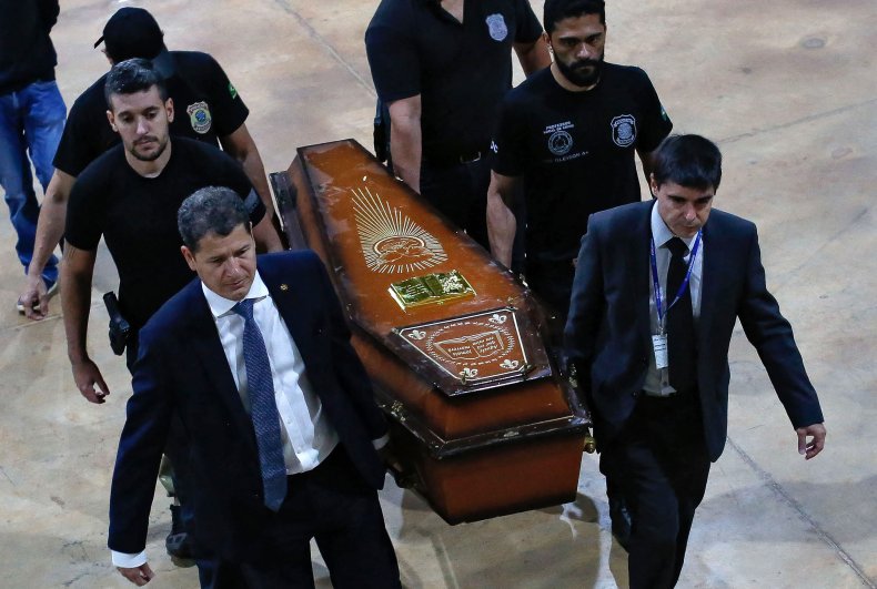 A Coffin With the Remains of Phillips