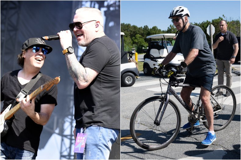 Smash Mouth and Joe Biden bike