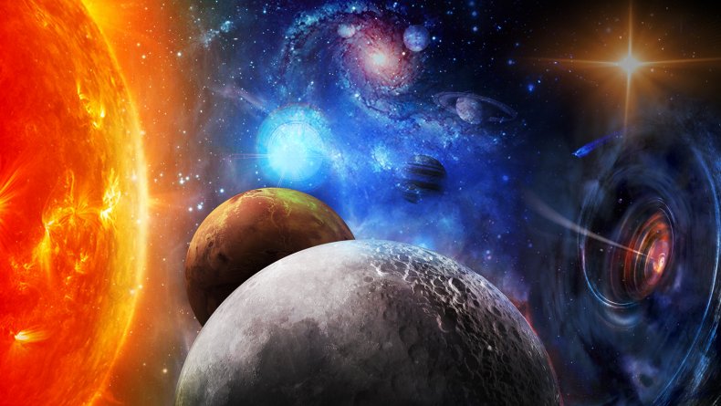 The sun, planets and a black hole