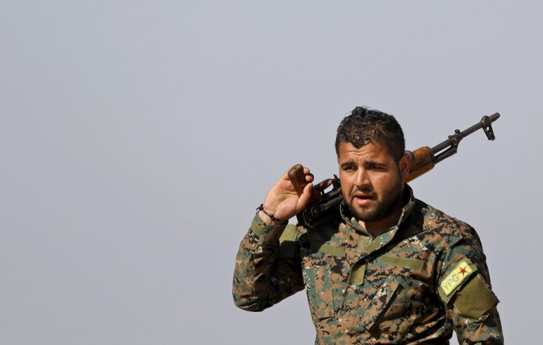 YPG fighter pictured near Baghouz Syria