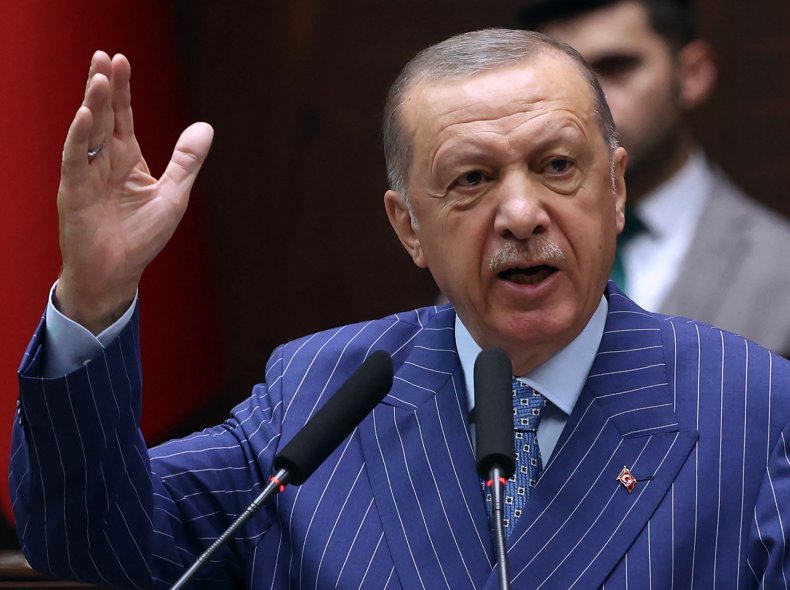 President Recep Tayyip Erdogan at Ankara meeting