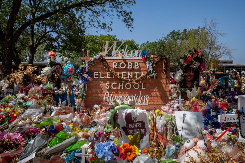 The Robb Elementary School sign
