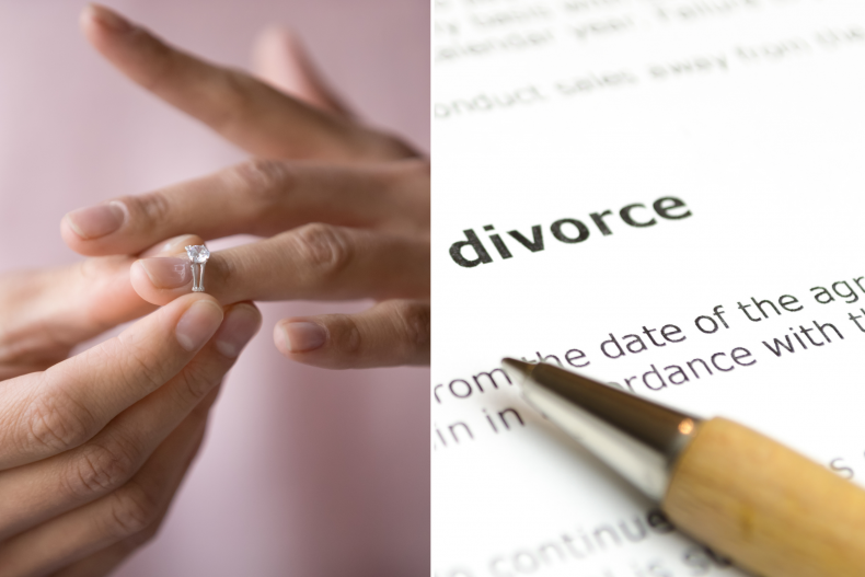 Stock images woman files for divorce