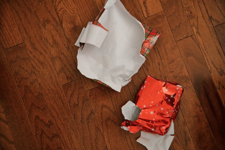 Photo d'archive du papier d'emballage.