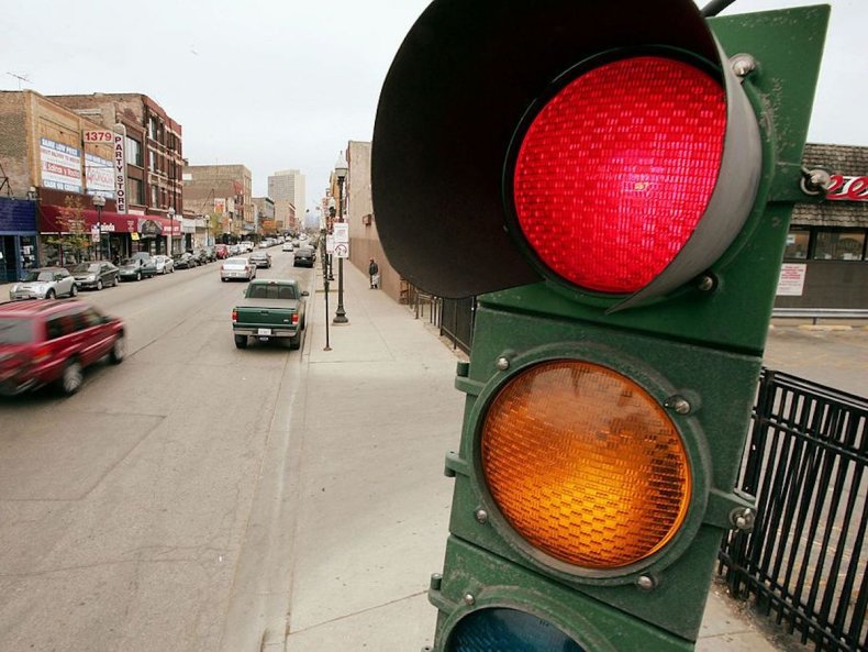 Traffic light in Chicago
