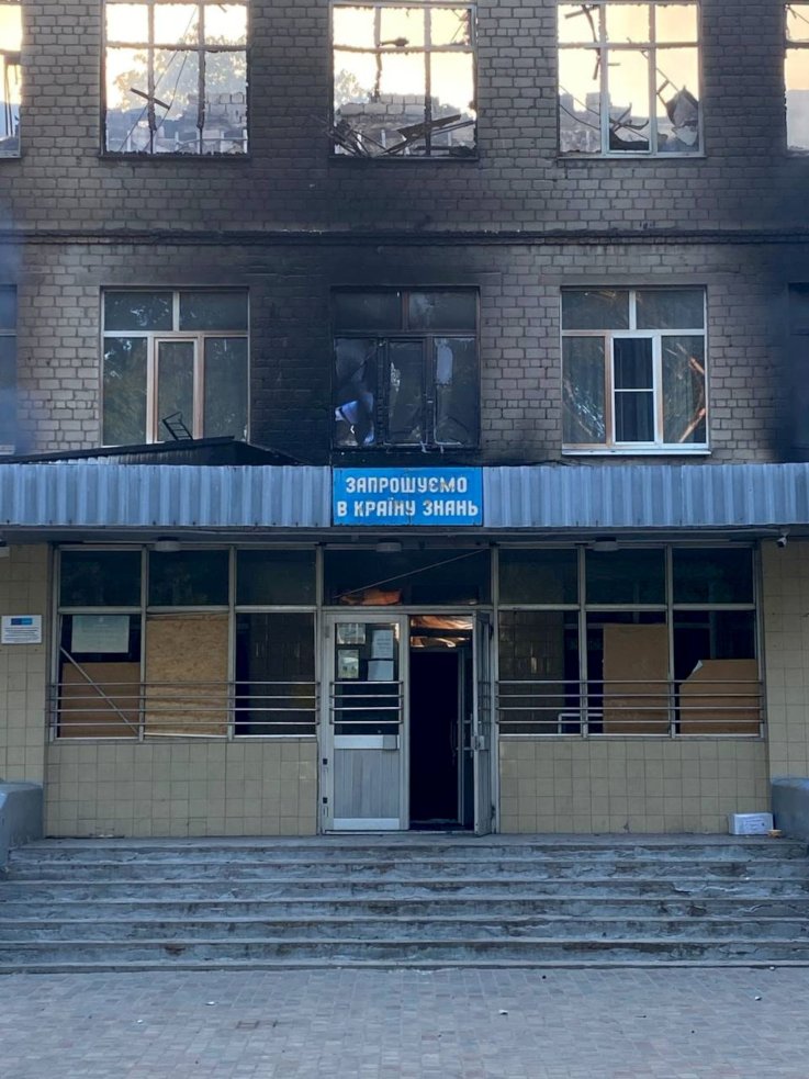 Avdiivka school shelled by Russian forces