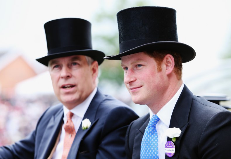 Prince Andrew, Prince Harry Royal Ascot