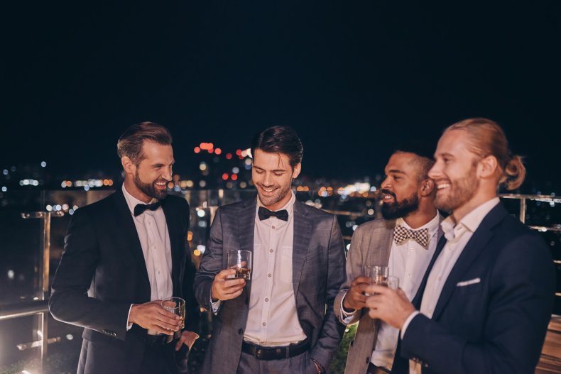Men celebrating
