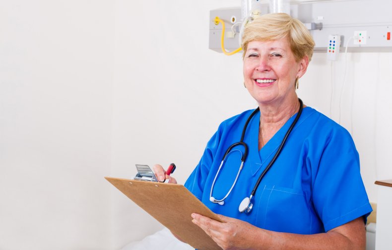 Nurse working in hospital