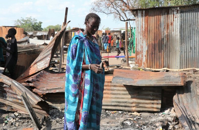 A displaced and hungry war victim