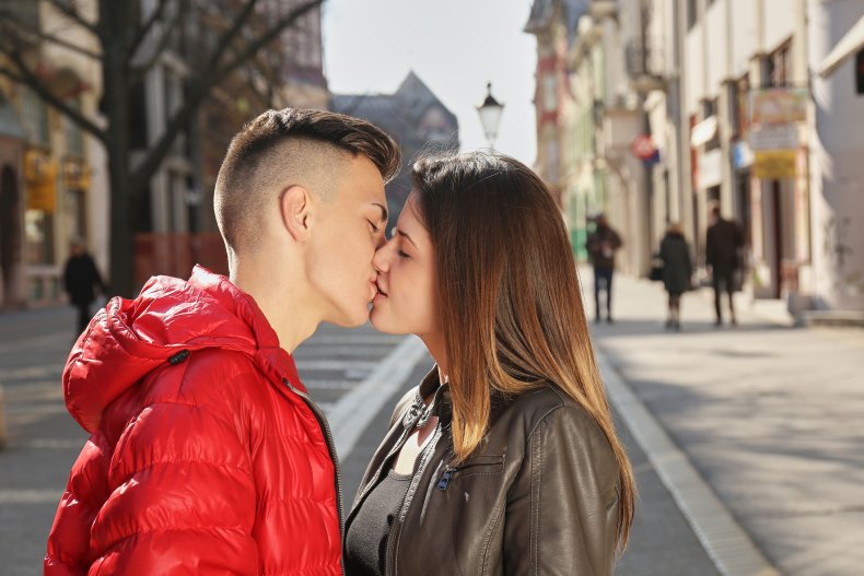 French kissers on the street