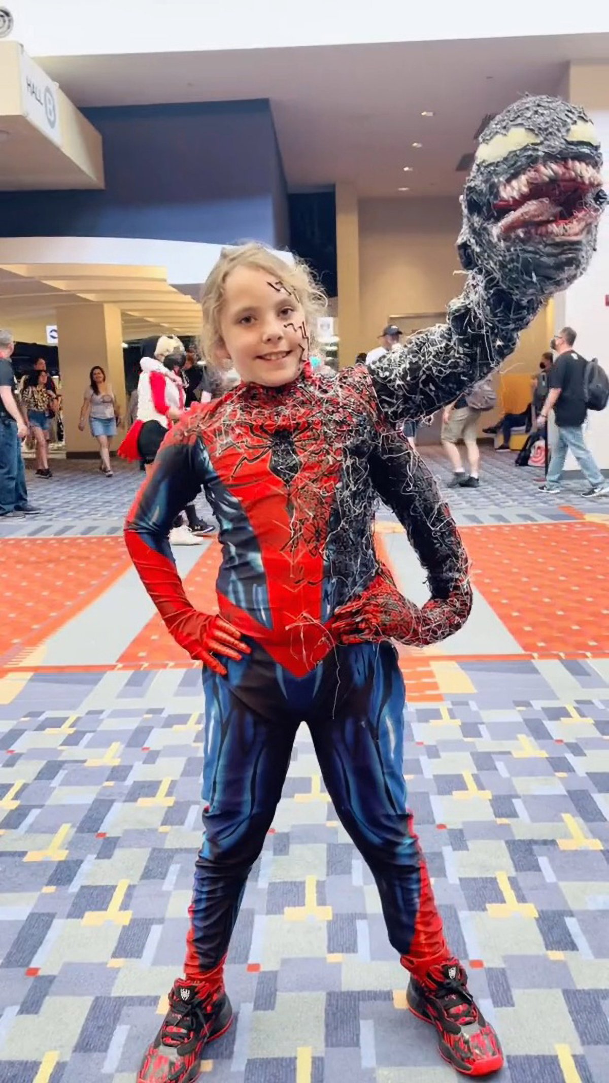 Spideykid with Venom costume