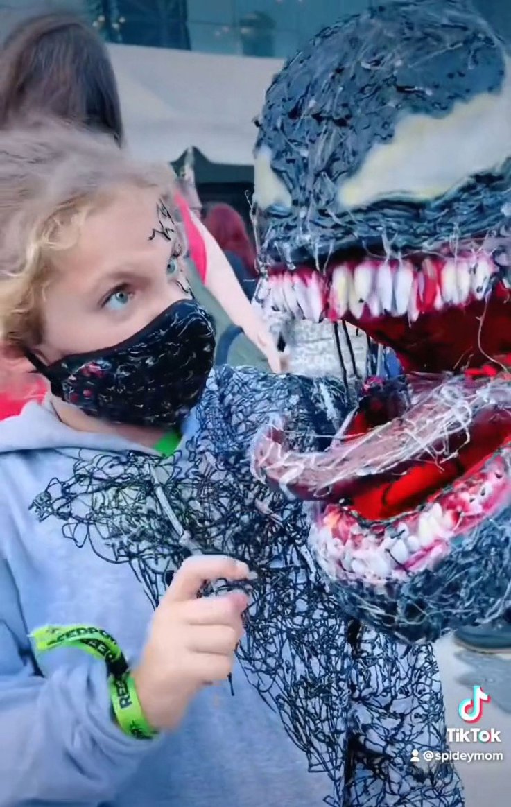 Spideykid with Venom costume