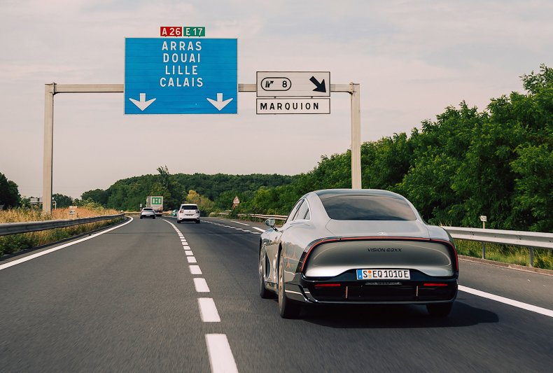 Mercedes-Benz Vision EQXX de retour à Calais