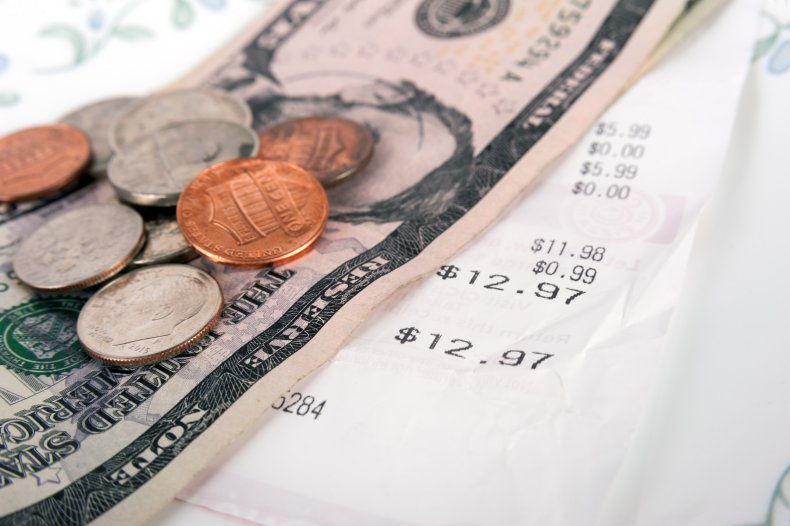 Cash on table