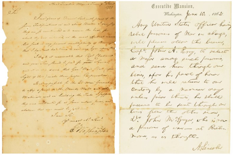 Bonhams rare historical letters. 