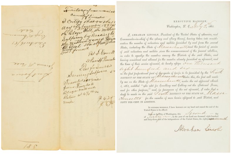 Bonhams rare historical letters.