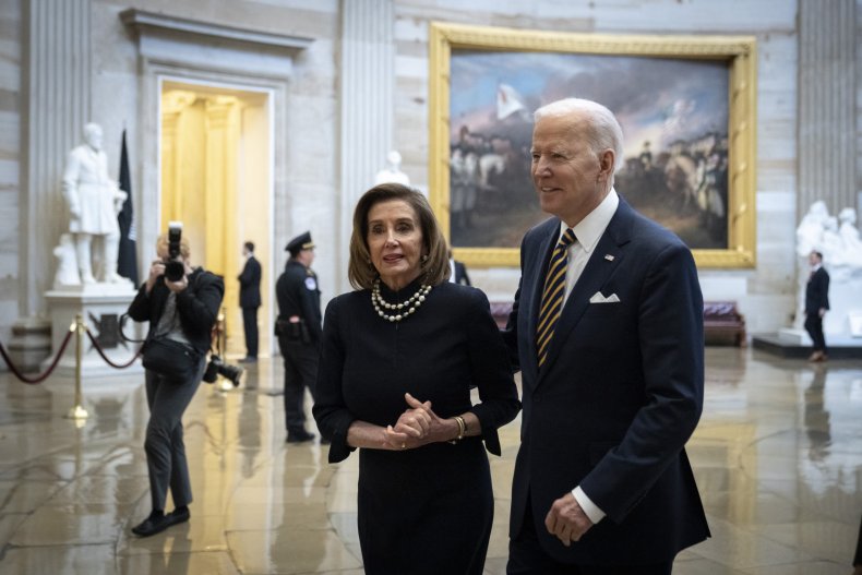 Nancy Pelosi welcomes Joe Biden